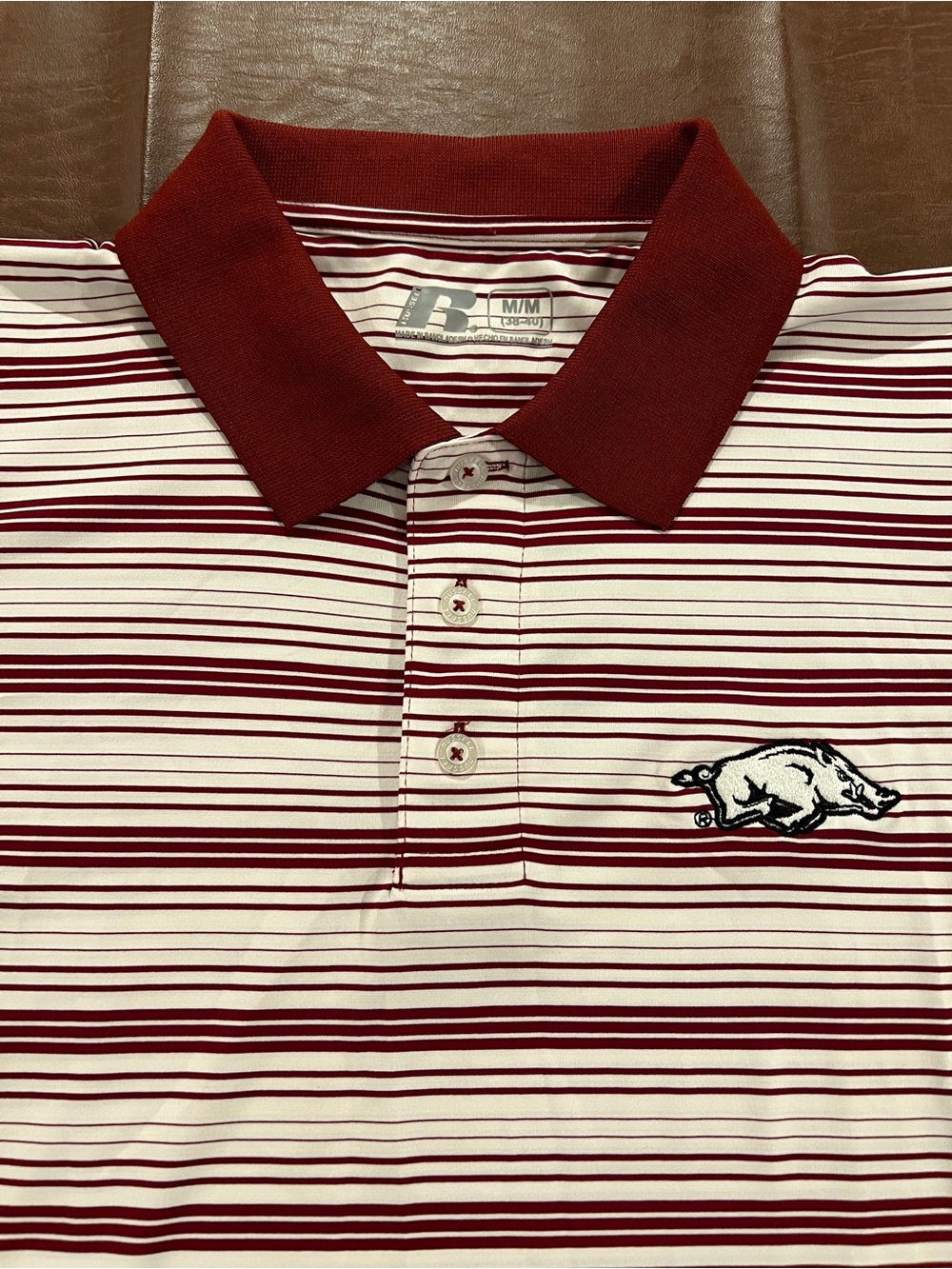Russell Athletic University of Arkansas Razorbacks Men’s Polo Shirt - Medium